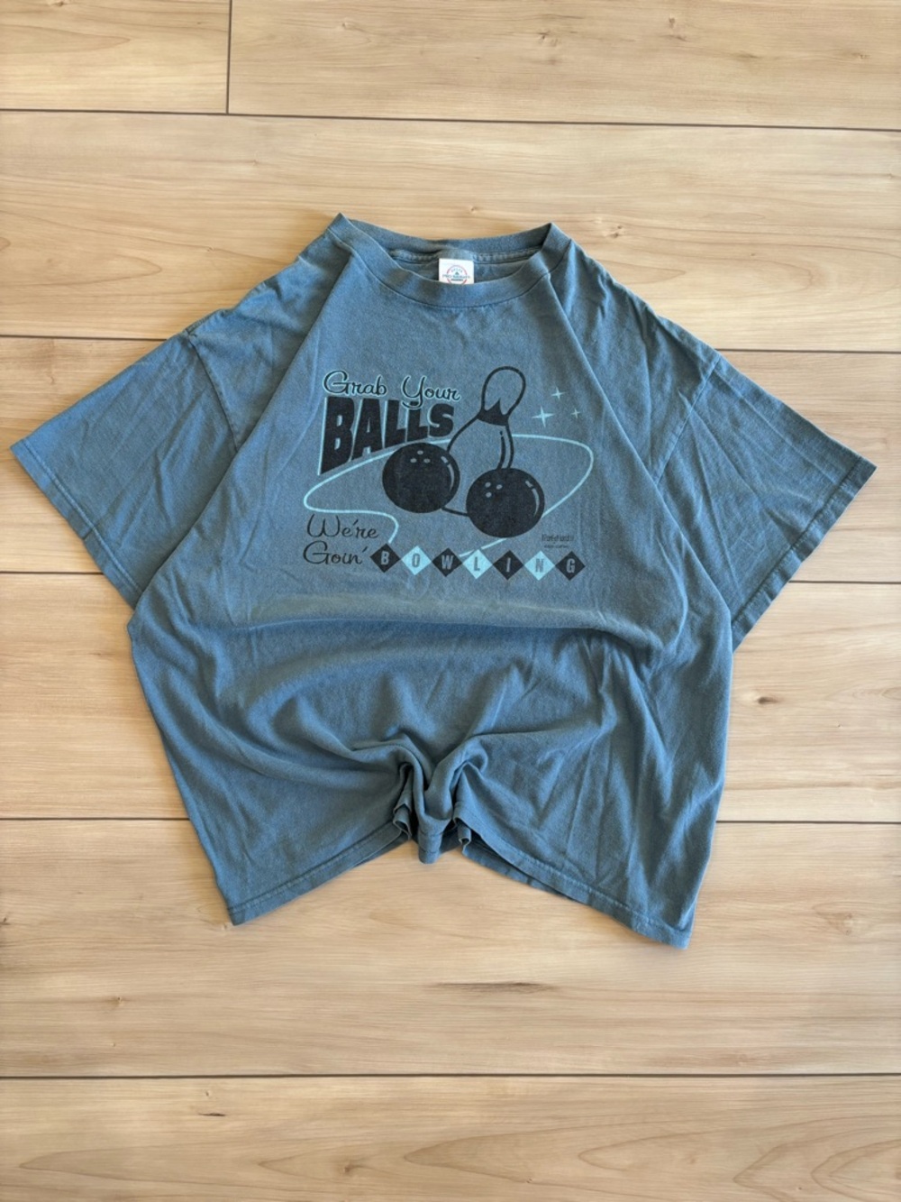 Vintage 2002 Funny Humor Bowling Graphic T-Shirt